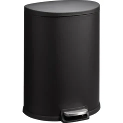 Kwantum Afvalbakken*Pedaalemmer Flatback 50 Liter Zwart