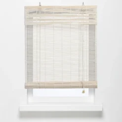 Kwantum Rolgordijnen*Rolgordijn Bamboe Wit 100x220 Cm 100X220CM