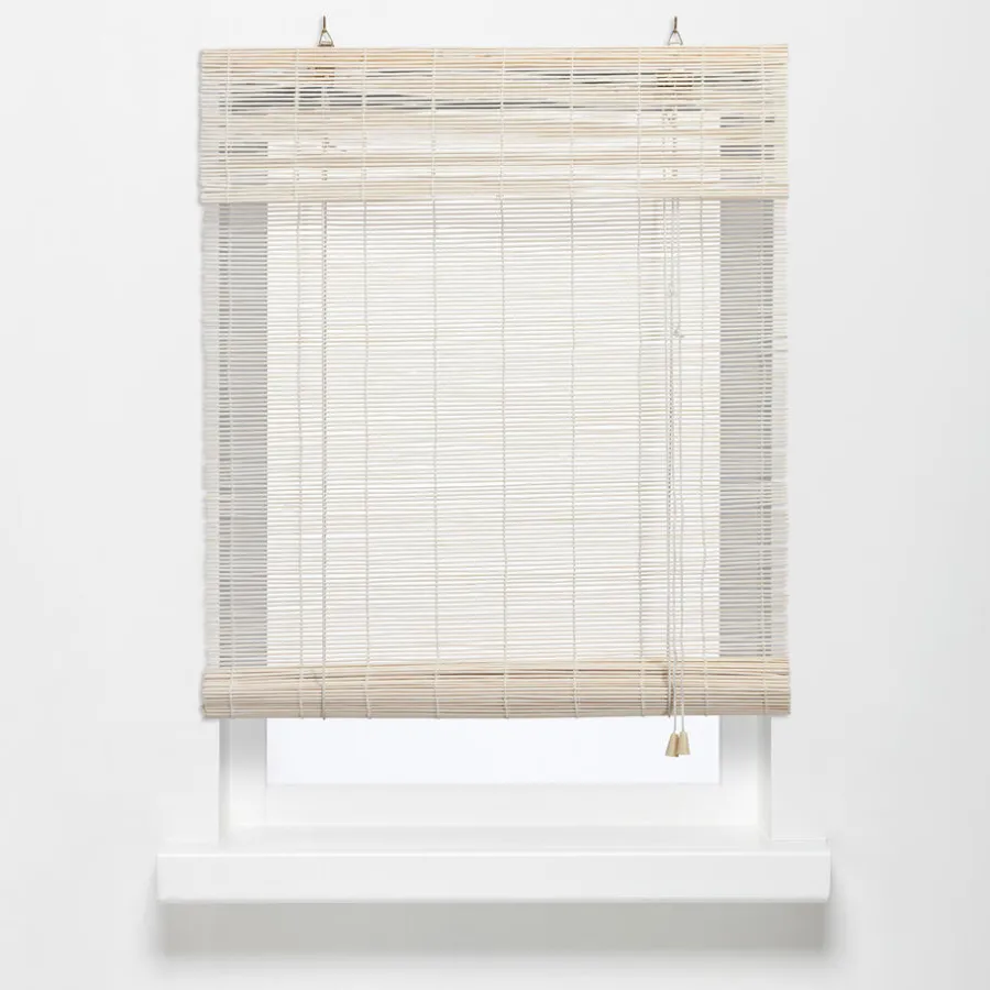 Kwantum Rolgordijnen*Rolgordijn Bamboe Wit 100x220 Cm 100X220CM