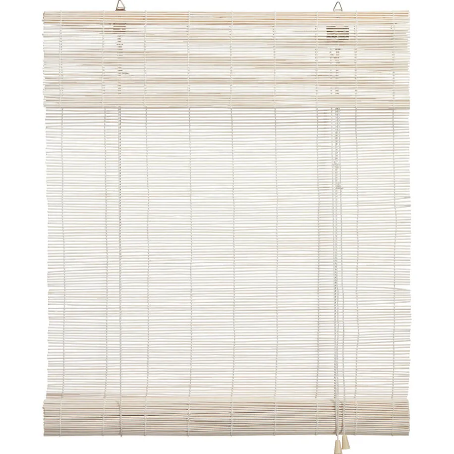 Kwantum Rolgordijnen*Rolgordijn Bamboe Wit 100x220 Cm 100X220CM