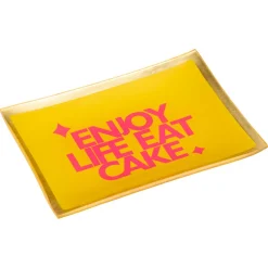 Kwantum Decoratie Schalen*Sieradenschaal Enjoy The Cake Oranje