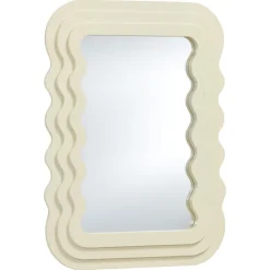 Kwantum Spiegels*Spiegel Wave Taupe Offwhite