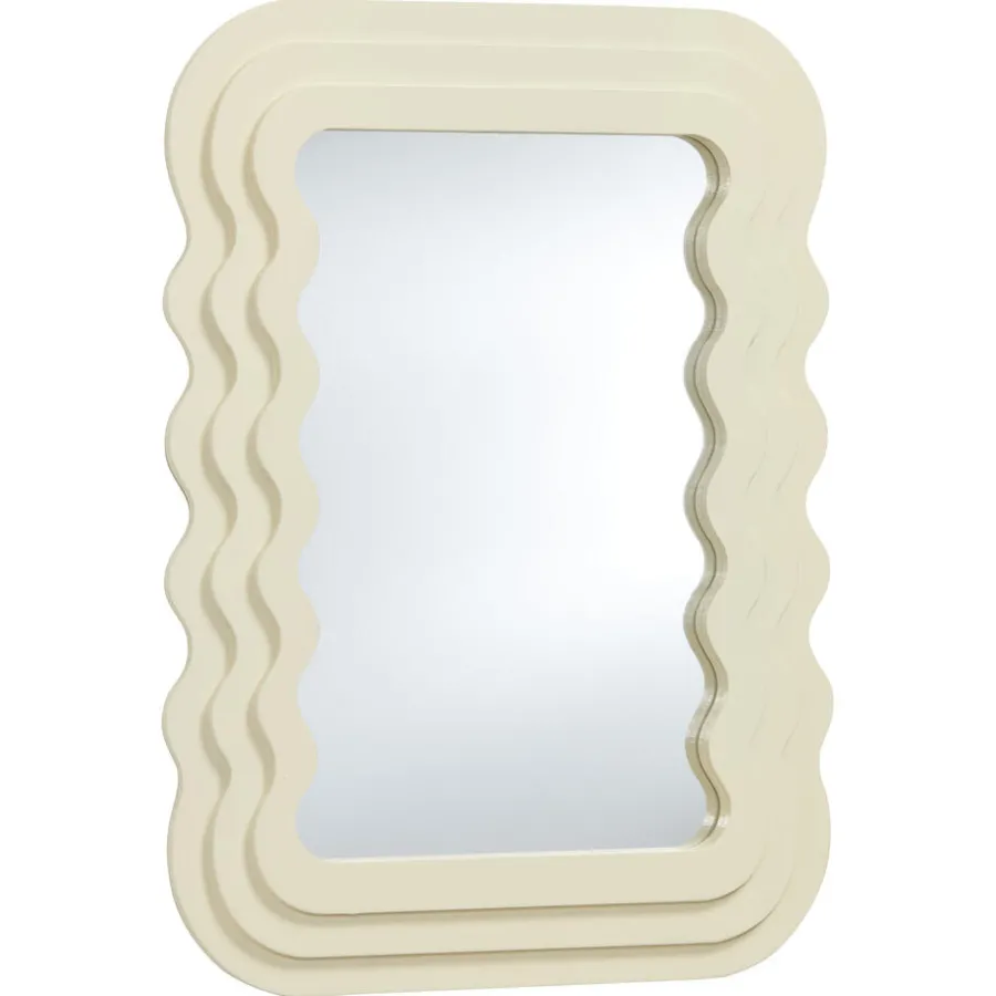 Kwantum Spiegels*Spiegel Wave Taupe Offwhite