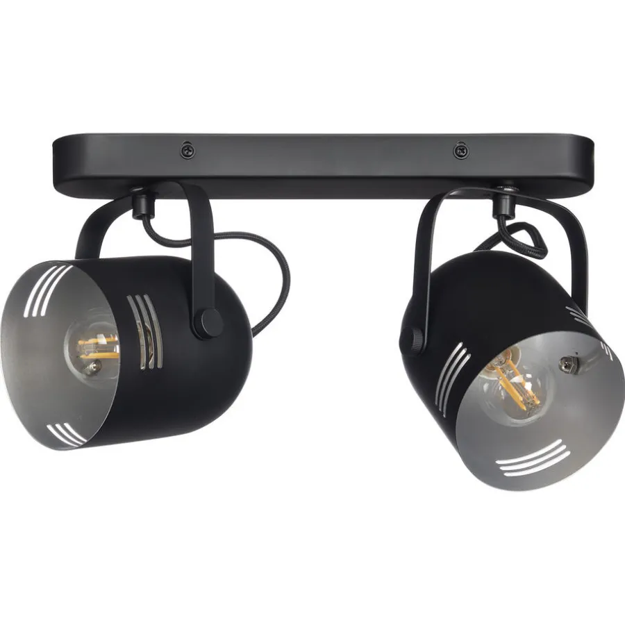 Kwantum Spots*Spot Secna Zwart - 2-Lichts