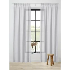 Kwantum Vouwgordijnen|Vitrages*Vitrage Laura Wit 150 Cm 150CM