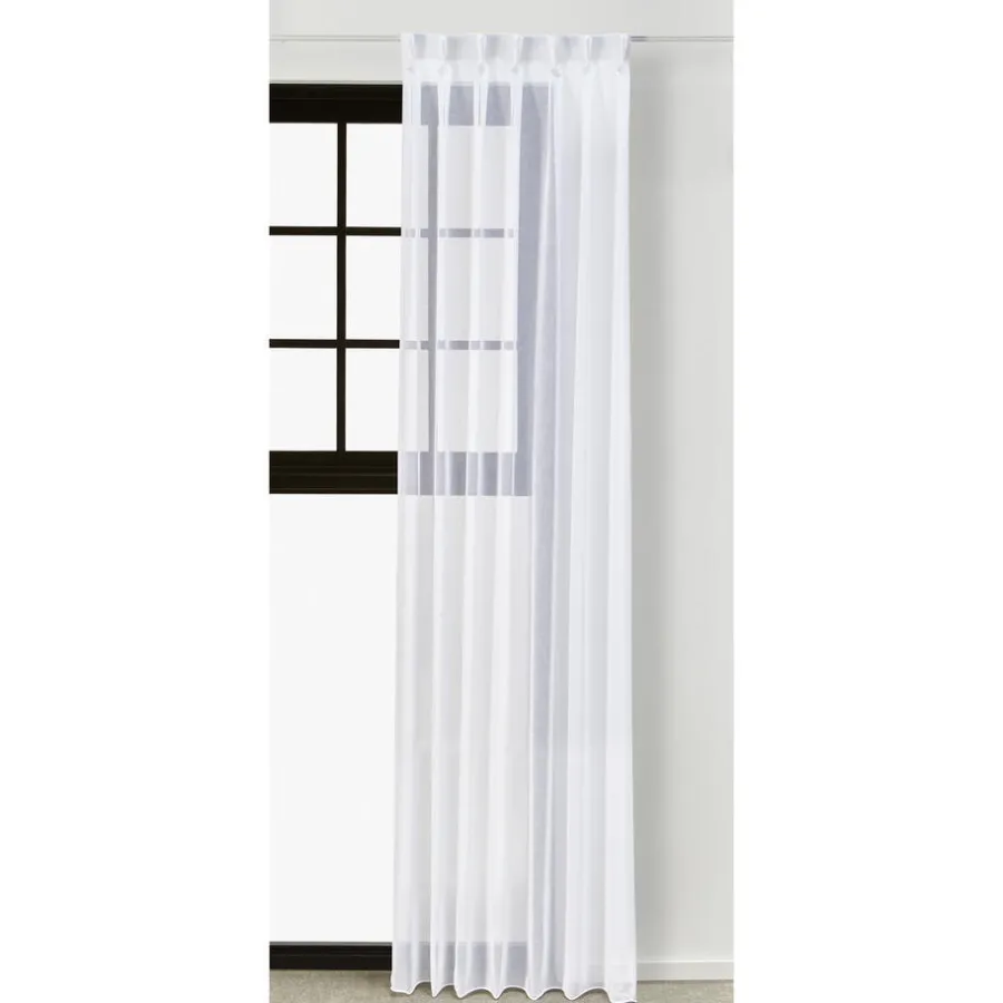 Kwantum Vouwgordijnen|Vitrages*Vitrage Sien 150 Cm Wit