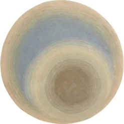 Kwantum Vloerkleden|Vloerkleden Woonkamer*Vloerkleed Quinton Blauw - Ø150 Cm