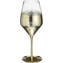 Kwantum Kerstservies|Glazen*Wijnglas Shine Goud - 510 Ml