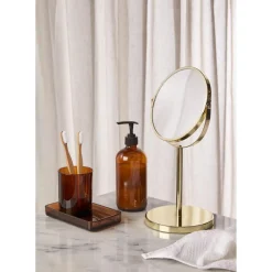 Kwantum Badkameraccessoires*Zeeppomp Apothekersglas Bruin